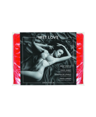 Drap vinyle rouge 200x220 cm 